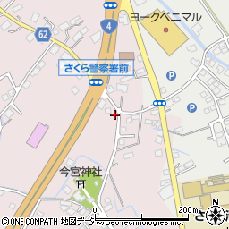 栃木県さくら市馬場779周辺の地図
