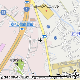 栃木県さくら市馬場29周辺の地図