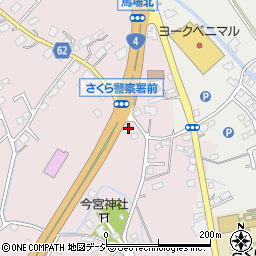 栃木県さくら市馬場775周辺の地図