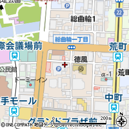 富山県富山市総曲輪周辺の地図