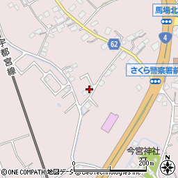 栃木県さくら市馬場762周辺の地図