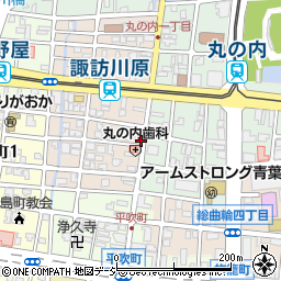 諏訪川原商店街周辺の地図