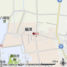長野県高山村（上高井郡）稲澤周辺の地図