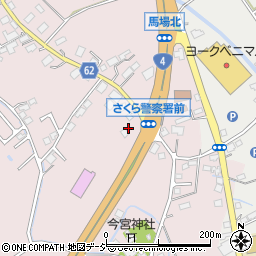 栃木県さくら市馬場771周辺の地図