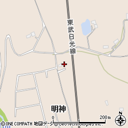 栃木県日光市明神1709周辺の地図