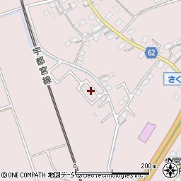 栃木県さくら市馬場751周辺の地図