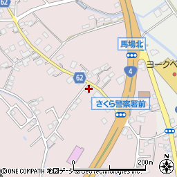 栃木県さくら市馬場793周辺の地図