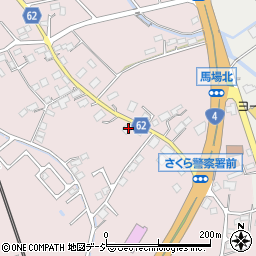 栃木県さくら市馬場794周辺の地図