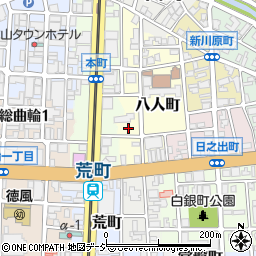タイムズ富山八人町駐車場周辺の地図