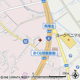 栃木県さくら市馬場788周辺の地図