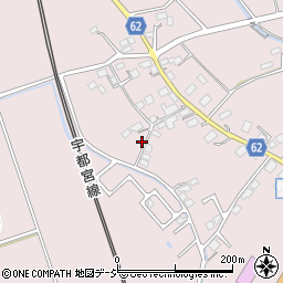 栃木県さくら市馬場周辺の地図