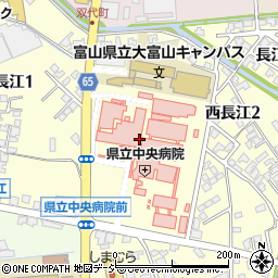 富山県立中央病院周辺の地図