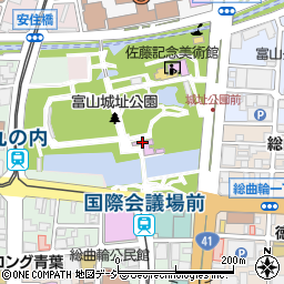 富山市郷土博物館周辺の地図