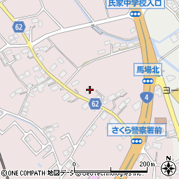 栃木県さくら市馬場797周辺の地図
