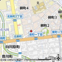 富山柳町郵便局周辺の地図