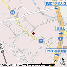 栃木県さくら市馬場798周辺の地図