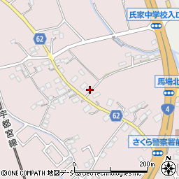 栃木県さくら市馬場843周辺の地図