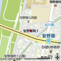 富山県富山市安野屋町周辺の地図