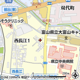 富山県富山市西長江1丁目5周辺の地図