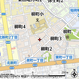 富山県富山市柳町周辺の地図