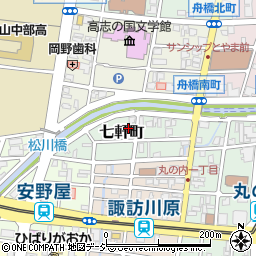 富山県富山市七軒町周辺の地図