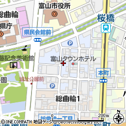 富山県富山市桜木町周辺の地図