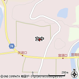 富山県小矢部市宮中周辺の地図