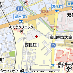 富山県富山市西長江1丁目周辺の地図