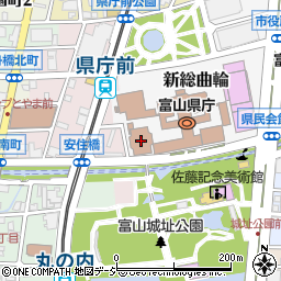 富山県警察本部周辺の地図