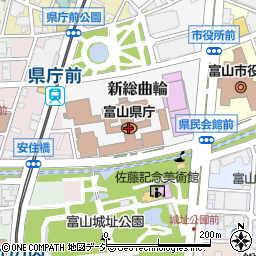 富山県庁周辺の地図