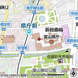 富山県議会議事堂周辺の地図