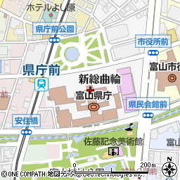富山県庁本館周辺の地図