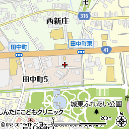 富山県富山市田中町周辺の地図