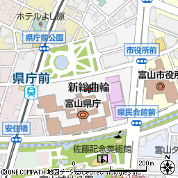 富山県富山市新総曲輪周辺の地図