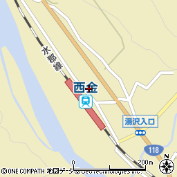 茨城県久慈郡大子町西金328-1周辺の地図