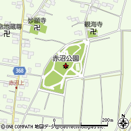 赤沼公園周辺の地図