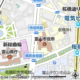 富山市役所　福祉保健部障害福祉課障害虐待通報専用周辺の地図