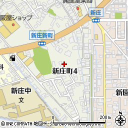 富山県富山市新庄中央町周辺の地図