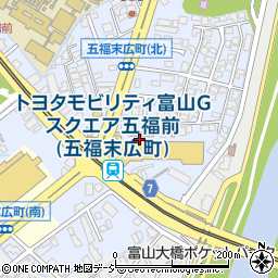 富山県富山市五福末広町周辺の地図