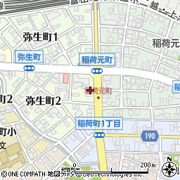 ヤングドライ弥生店周辺の地図