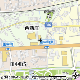 ダイソー＆アオヤマ富山田中町店周辺の地図