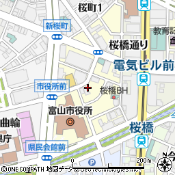 富山県富山市新桜町周辺の地図