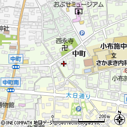 長野県上高井郡小布施町中町周辺の地図