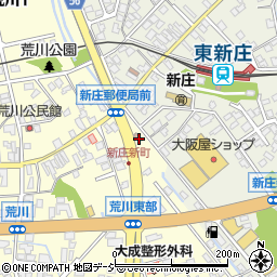 富山新庄郵便局周辺の地図
