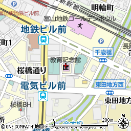 富山県　中学校長会周辺の地図