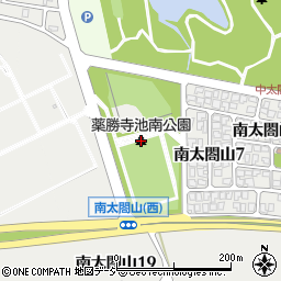 薬勝寺池南公園周辺の地図