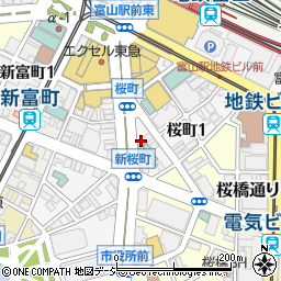 居酒屋maru　富山駅前　周辺の地図