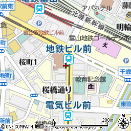 リパーク富山中央郵便局第２駐車場周辺の地図