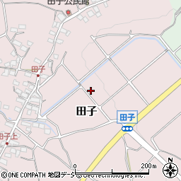 長野県長野市田子周辺の地図