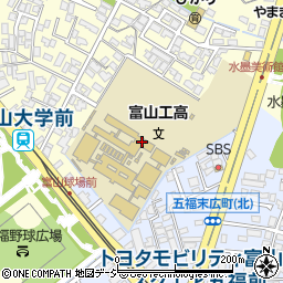 富山県立富山工業高校職員室周辺の地図